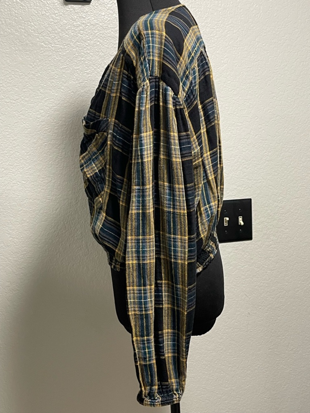 Free People It’s The Good Life Plaid Crop Top Size Large - Picture 4 of 7